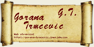 Gorana Trmčević vizit kartica